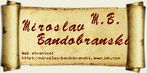 Miroslav Bandobranski vizit kartica